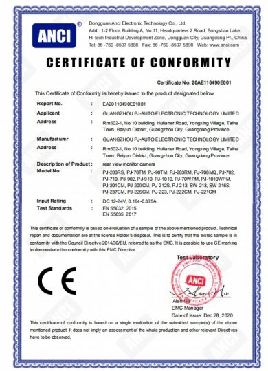 CERTIFICATE CE