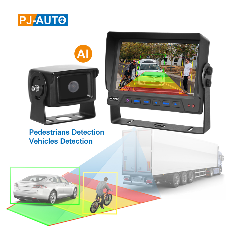 Reverse Detection Camera Outline Obstacles in Colors